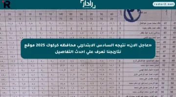 «عاجل الآن» نتيجة السادس الابتدائي محافظة كركوك 2025 موقع نتائجنا تعرف على أحدث التفاصيل